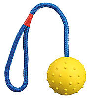 Игрушка для собак Trixie Мяч на верёвке с ручкой 30 см, d=7 см (резина, цвета в ассортименте) d