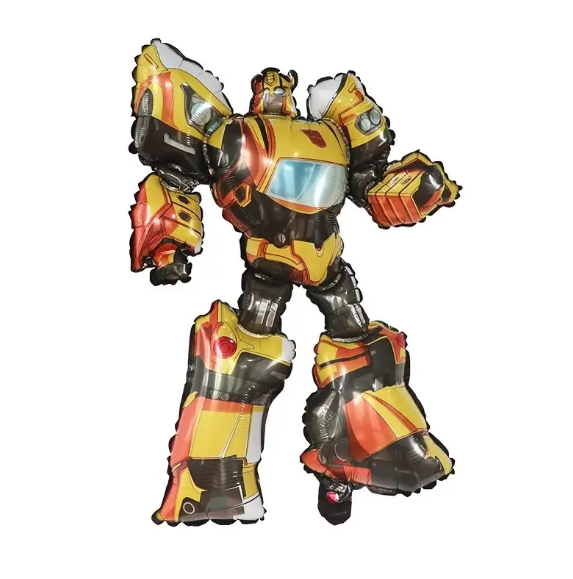 Фольгована кулька фігура "Робот"(під повітря) жовта 40х70 см. в уп.(1шт.)