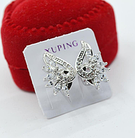 Серьги Xuping Jewelry "Изысканный цветок" серебро 1,6 см М 632