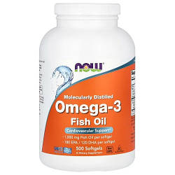 Вітаміни омега 3 Now Omega-3 1000 mg (500 капсул.)