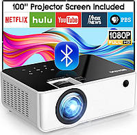 Мультимедійний проектор BIGASUO B-506B Full HD LED 8500 Лм Wi-Fi Bluetooth