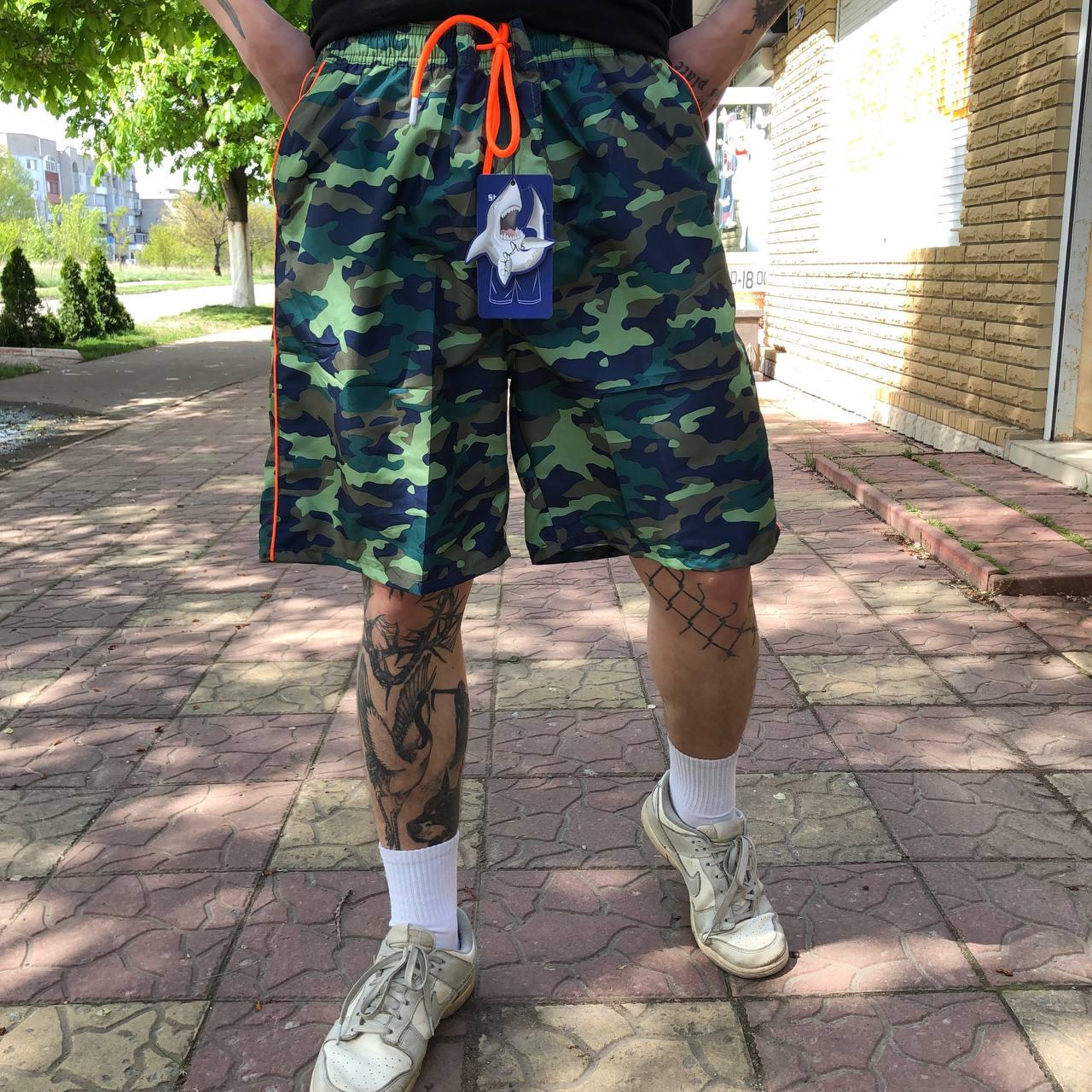 Чоловічі шорти,3 кишені "Shark" Камуфляж, фото 1