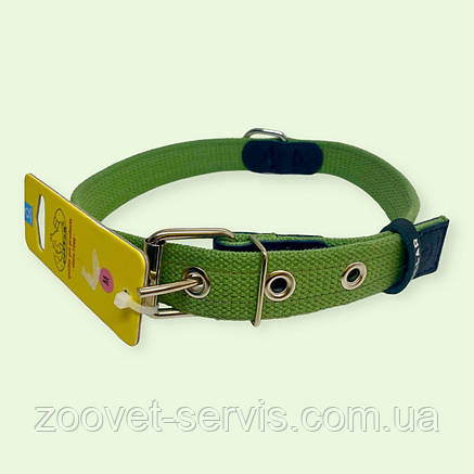 Нашийник брезентовий для собак Collar бавовняна тасьма Ширина 25 мм Довжина 41-53 см (0240), фото 3