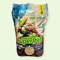 Наповнювач кукурудзяний для котячих туалетів Super Cat що грудкується, 5 кг
