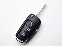 Выкидной ключ Audi A6, Q7, 315 Mhz, 4F0 837 220 A, ID8E, 3 кнопки, лезвие HU66