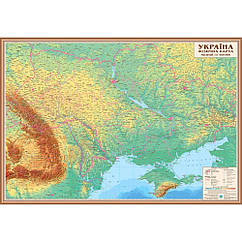 Карта України фізична М1:1400000 папір ламінація