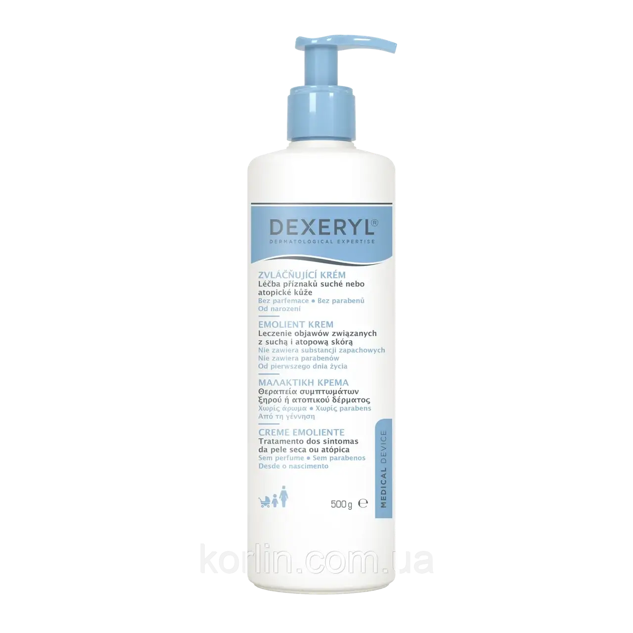 Dexeryl Пом'якшувальний Крем Для Сухої Шкіри 500 г Дексерил Франція