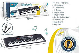 Піаніно Q 888 (16) 61 клавіш, 12 мелодії, 100 тонів, 100 ритмів, від батарейок та від мережі, у коробці