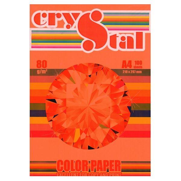 Папір А4/80 100арк інт Saffron 240 (помаранчевий) CRYSTAL COLOR PAPER