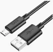 USB кабель Hoco X88, USB тип-A, micro-USB тип-B, 100 см, 2,4 А, чорний