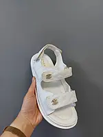 Chanel Dad Sandals White 38