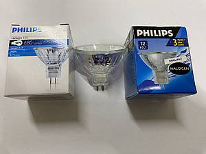 Лампа Philips Halogen Brilliant 12v 50w MR16 18081 GU5.3 (с відбивачем)