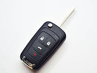 Выкидной ключ Chevrolet Cruze, Impala, SS, 315 Mhz, OHT05918179, PCF7952E/ Hitag 2/ ID46, 3+1 кнопки, лезвие