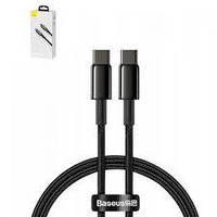 USB кабель Baseus Tungsten Gold, 2xUSB тип-C, 200 см, 100 Вт, чорний