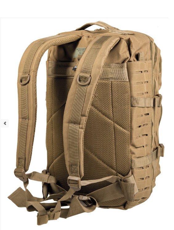 Рюкзак тактичний Лазер 36Л Койот Mil-Tec US ASSAULT PACK LG LASER CUT 36Л COYOTE (14002705-36)