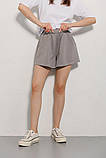 Шорти Arjen жіночі трикотажні кльош на гумці кишені сірі L, фото 4
