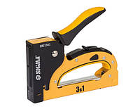 Степлер строительный рессорного типа, с регулируемой силой удара, 3в1 Sigma 2821341