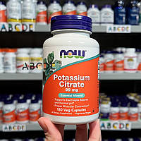 NOW Foods Potassium Citrate, калий цитрат, 99 мг, 180 растительных капсул