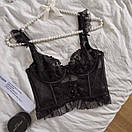 Мереживний топ бюстьє прозорий на гачках (р. 42-44) 77ma1235, фото 2