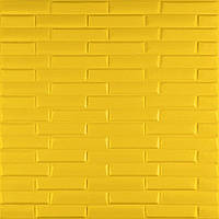 3D панель самоклеющаяся кладка желтая 700х770х7мм (037) 3D-00000302