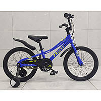 Велосипед дитячий 18д. MB 1808-2 SKD75, сталева рама, дод. кол., блакитний.