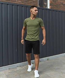 Літній костюм чоловічий однотонний комплект футболки шорти молодіжний стильний спортивний костюм для підлітків