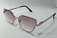 Корректирующие очки для зрения женские бабочки срезанный верх оправы в металлической оправе Черный, +2.5 -1.75, Золотистый
