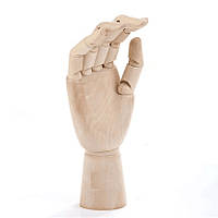 Деревянный подвижный манекен кисти руки, 10" (25 см) GRD