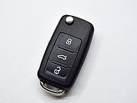 Выкидной ключ Volkswagen, Skoda, Seat, 433 Mhz, ID48, 5K0 837 202 AD, 3 кнопки, OEM