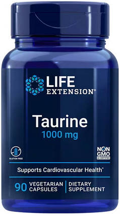 Таурин Life Extension Taurine 1000 mg 90 veg caps, фото 1