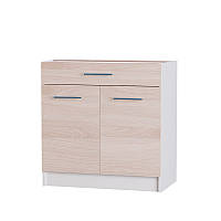 Кухонний модуль нижній з шухлядою Еверест Еко 800 ясень шимо світлий/білий (без стільниці) 80х46х82 см (DTM-2841)
