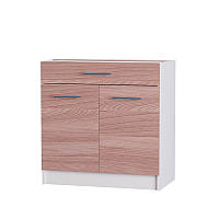 Кухонний модуль нижній з шухлядою Еверест Еко 800 ясень шимо темний/білий (без стільниці) 80х46х82 см (DTM-2842)