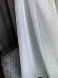 Однотонний тюль Франческа білий, фото 5