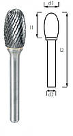 Борфреза овальная (каплевидная) PROFITOOL - 10х16х60x6 мм (E10156-6)