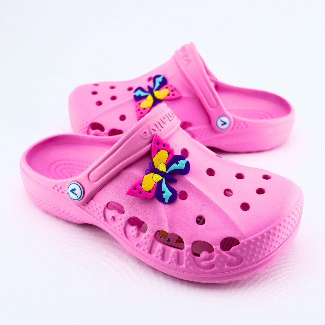 2032-2рож Підліткові крокси рожевого кольору Віталія