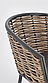 Стілець садовий з підлокітниками MARIBELA CHARC темно сірий, метал, фото 5