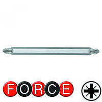 1/4" Біта хрестова двостороння РZ.1xPZ.2, L=165 мм (FORCE 122D12)