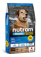 Сухой корм Nutram S6 Sound Balanced Wellness Adult Dog для взрослых собак, с курицей и коричневым рисом, 11,4