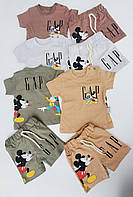 Костюм дитячий із шортами MICKEY для хлопчика розмір 9-24 міс, колір уточнюйте під час замовлення