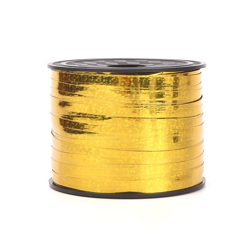 Стрічка подарункова, золота голограма, 100 м, фото 1