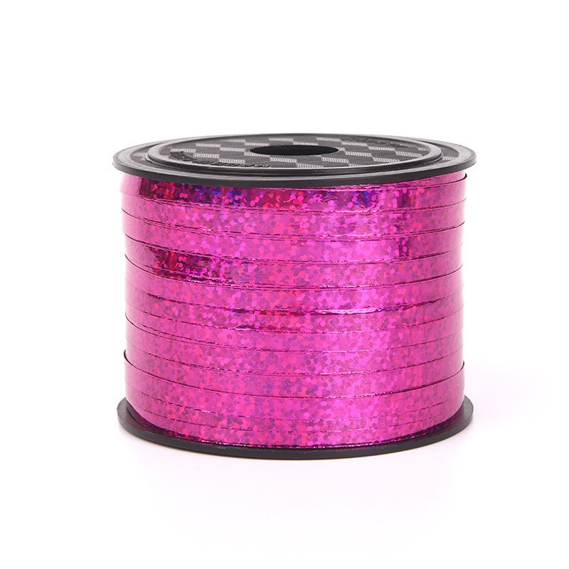 Стрічка подарункова, фуксія голограма, 100 м, фото 1