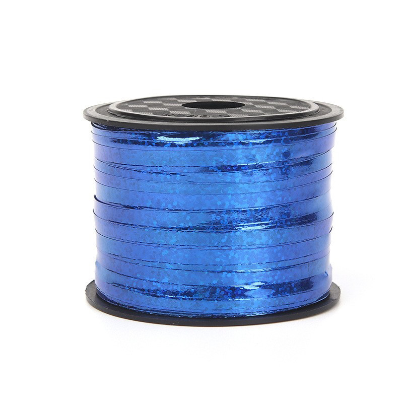 Стрічка подарункова, синя голограма, 100 м, фото 1