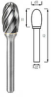 Борфреза овальная (каплевидная) PROFITOOL - 12х22х67х6 мм (E12206-3)