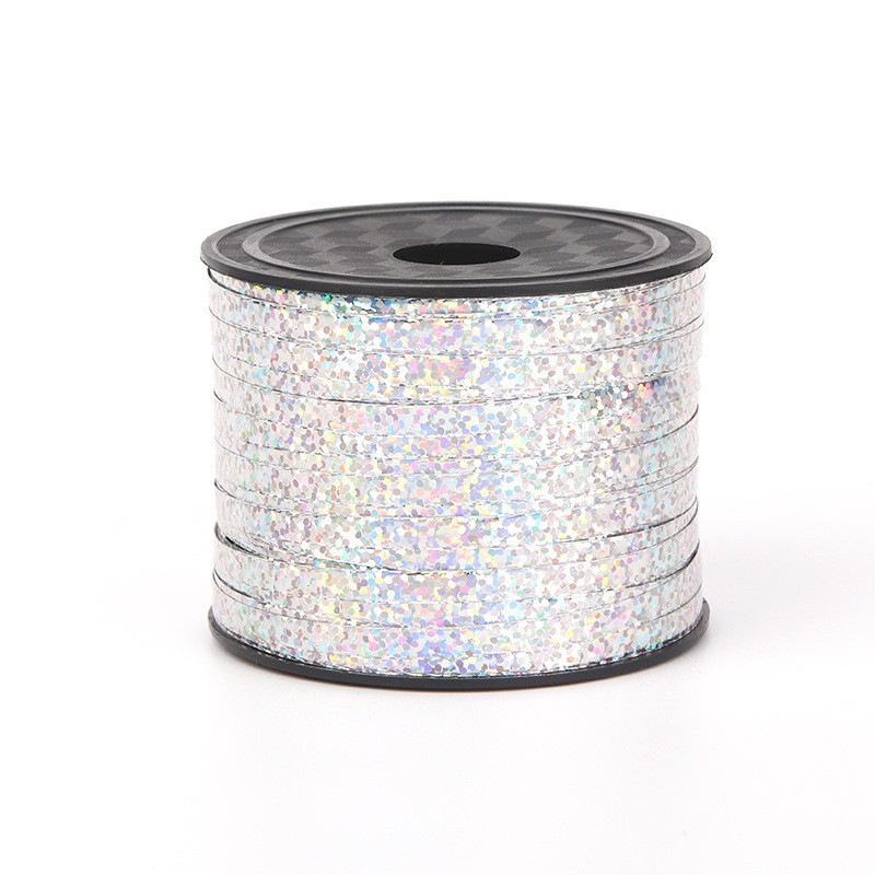 Стрічка подарункова, голограма срібло 100 м, фото 1
