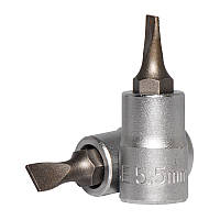 1/4" Головка-бита шліцьова (SL) 5.5 мм, L = 32 мм (FORCE 32332055)