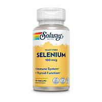 Селен без дрожжей Solaray Selenium 100 mcg yeast-free 90 veg caps