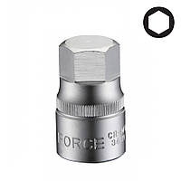 1/2" Головка-бита шестигранна (HEX) суцільна 8 мм, L = 38 мм (FORCE 34408)