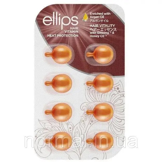Вітаміни для волосся Здоров'я волосся з женьшенем і медом Ellips Hair Vitamin Hair Vitality With Ginseng Honey