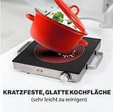 Переносна компактна настільна електроплита (електроплитка) на 1 конфорку Profi Cook інфрачервона плита, фото 3