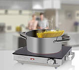 Переносна компактна настільна електроплита (електроплитка) на 1 конфорку Profi Cook інфрачервона плита, фото 5